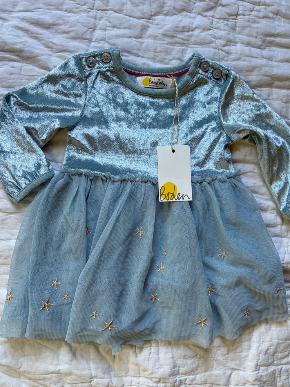 NWT Mini Boden Tulle Dress with Angel Wing Detail, 0-3 months